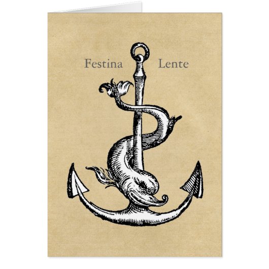 Anchor und Dolphin - Festina Lente (Vorne)