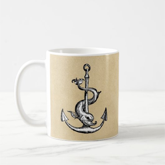 Anchor und Dolphin - Festina Lente Kaffeetasse (Links)