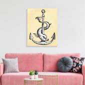 Anchor und Dolphin - Festina Lente Leinwanddruck (Insitu (Wohnzimmer))