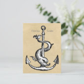 Anchor und Dolphin - Festina Lente Postkarte (Stehend Vorderseite)