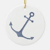 Anchor Watercolor Keramik Ornament (Vorne)