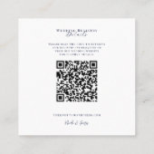 Anchor Wedding Registry QR Quadratische Visitenkarte (Rückseite)