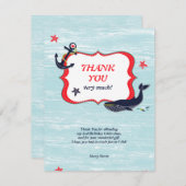 Anchor Whale Danke Karte (Vorne/Hinten)