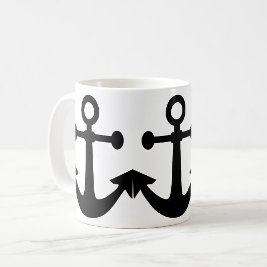 Anchor White Coffee Tasse (Vorderseite Links)