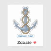 Anchor with Rope Aufkleber (Blatt)