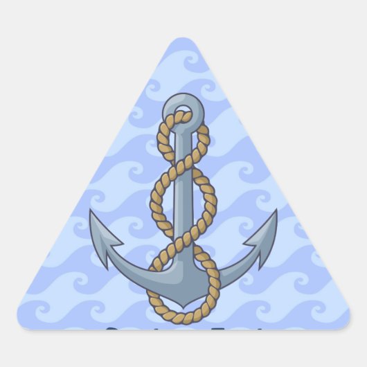 Anchor with Rope Dreieckiger Aufkleber (Vorderseite)