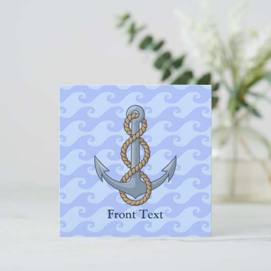 Anchor with Rope Einladung (Stehend Vorderseite)