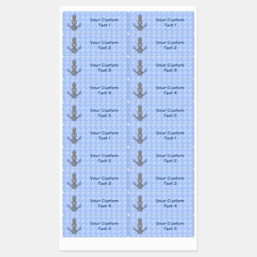 Anchor with Rope Etiketten (Blatt)