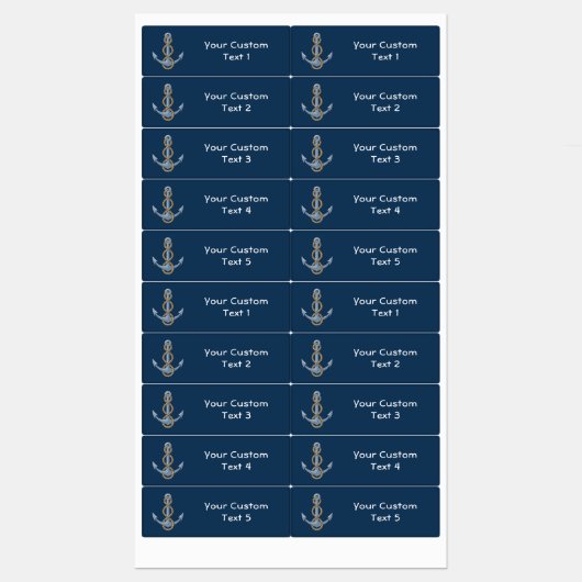 Anchor with Rope Etiketten (Blatt)