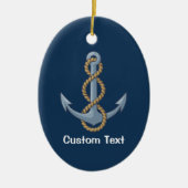 Anchor with Rope Keramik Ornament (Vorne)