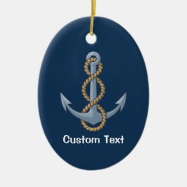 Anchor with Rope Keramik Ornament