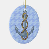 Anchor with Rope Keramik Ornament (Rechts)