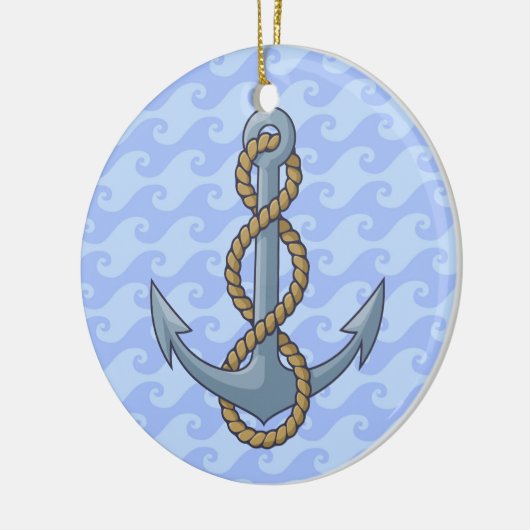 Anchor with Rope Keramik Ornament (Links)