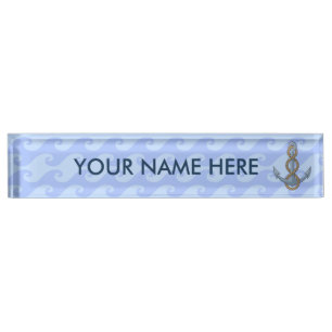 Anchor with Rope Namensplakette
