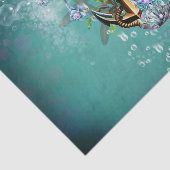 Anchor with seagull and fish seidenpapier (Ausschnitt)