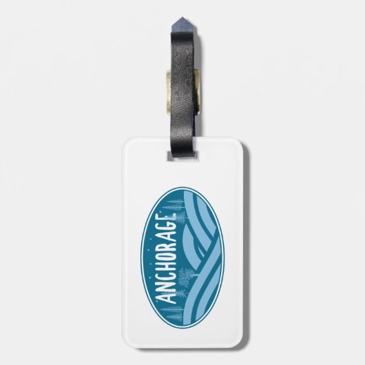 Anchorage Alaska Außenbereich Gepäckanhänger (Rückseite vertikal)