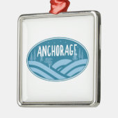 Anchorage Alaska Außenbereich Ornament Aus Metall (Links)