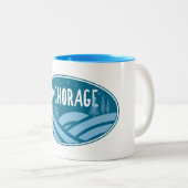 Anchorage Alaska Außenbereich Zweifarbige Tasse (VorderseiteRechts)