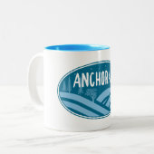 Anchorage Alaska Außenbereich Zweifarbige Tasse (Vorderseite Links)