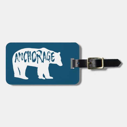 Anchorage Alaska Bear Gepäckanhänger (Vorderseite horizontal)