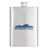 Anchorage Alaska Bitte Flachmann (Vorderseite)