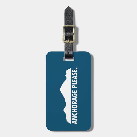 Anchorage Alaska Bitte Gepäckanhänger (Vorderseite vertikal)