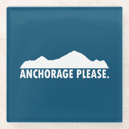 Anchorage Alaska Bitte Glasuntersetzer (Vorderseite)