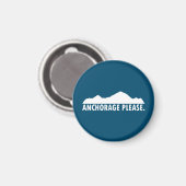 Anchorage Alaska Bitte Magnet (Vorderseite/Rückseite)