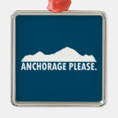 Anchorage Alaska Bitte Ornament Aus Metall (Vorne)