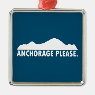 Anchorage Alaska Bitte Ornament Aus Metall