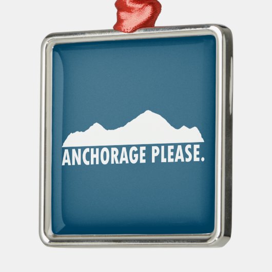 Anchorage Alaska Bitte Ornament Aus Metall (Links)