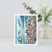 Anchorage Alaska Famous Travel Places Aquarell Postkarte (Stehend Vorderseite)