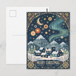Anchorage, Alaska Frohe Weihnachten Postkarte
