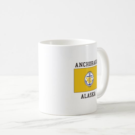 Anchorage Alaska Kaffeetasse (VorderseiteRechts)