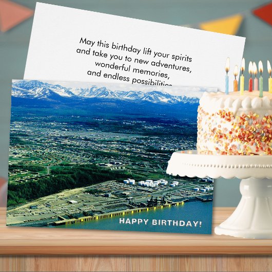 Anchorage Alaska Luftbild Geburtstag