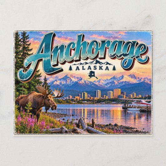 Anchorage, Alaska Postkarte (Vorderseite)