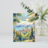 Anchorage Alaska Postkarte (Stehend Vorderseite)