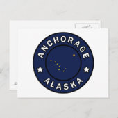Anchorage Alaska Postkarte (Vorne/Hinten)