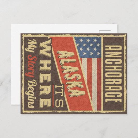 Anchorage Alaska Postkarte (Vorne/Hinten)