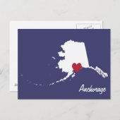 Anchorage Alaska Postkarte (Vorne/Hinten)