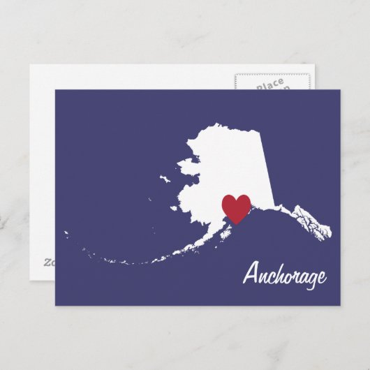 Anchorage Alaska Postkarte (Vorne/Hinten)