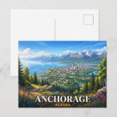 Anchorage Alaska Postkarte (Vorne/Hinten)