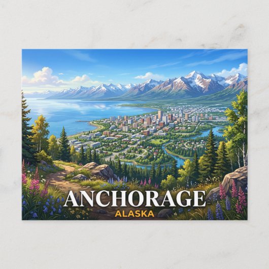 Anchorage Alaska Postkarte (Vorderseite)