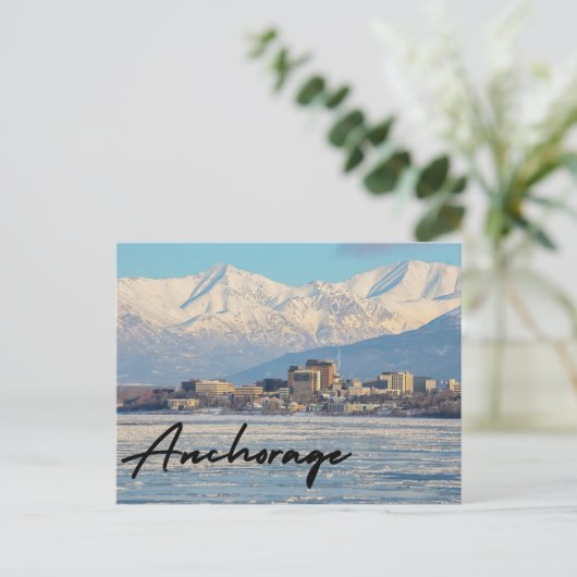 Anchorage Alaska Postkarte (Stehend Vorderseite)