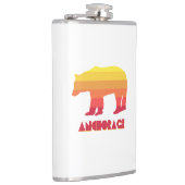 Anchorage Alaska Rainbow Bear Flachmann (Rechts)