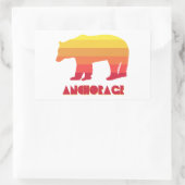 Anchorage Alaska Rainbow Bear Rechteckiger Aufkleber (Tasche)