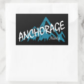 Anchorage Alaska Rechteckiger Aufkleber (Tasche)