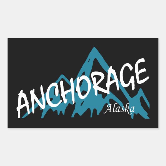 Anchorage Alaska Rechteckiger Aufkleber (Vorderseite)