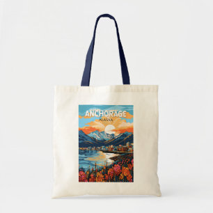 Anchorage Alaska Reise Kunst Vintage Tragetasche