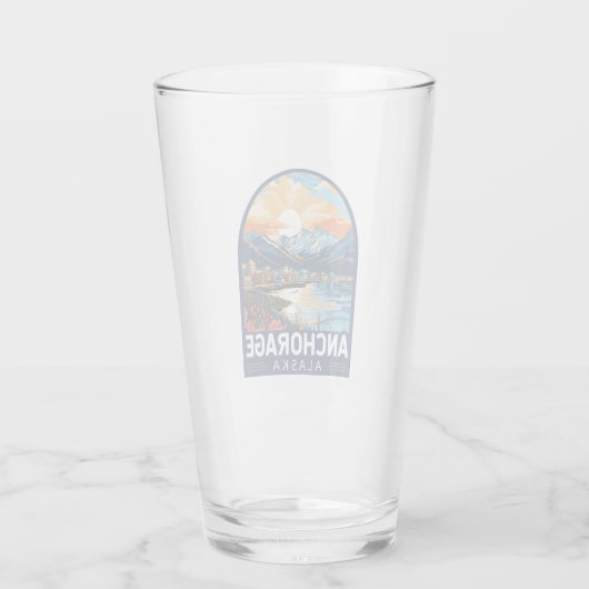 Anchorage Alaska Reisemöglichkeiten Glas (Rückseite)